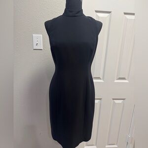 Anne Taylor LOFT Sleeveless Mock Neck Black Dress | Size 4